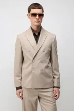Veste blazer homme Antioch Stone à double boutonnage et coupe décontractée