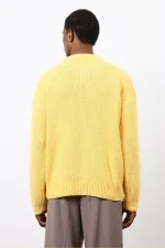 Pull en maille jaune Antioch pour homme