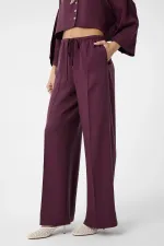 Antioch Burgundy Relaxed Women's Trousers