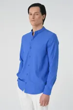 Antioch Saks Regular Fit Mandarin Collar Men's Shirt