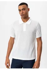 Antioch Beyaz Slim Fit Polo Yaka Erkek T-Shirt