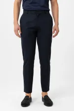 Antioch Navy Slim Fit Comfort Men's Trousers