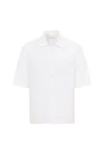 Antioch White Linen Blend Short-Sleeved Men's Shirt