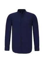 Chemise homme Antioch Navy coupe classique col mandarin