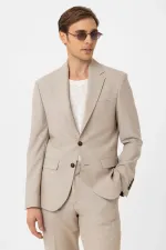 Costume classique pour homme Antioch beige, coupe ajustée