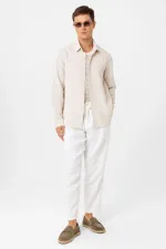 Antioch Stone Relax Fit Striped Men's Shirt