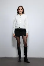 Gilet Antioch écru à texture douce