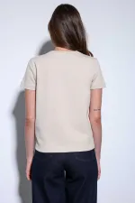 T-shirt basique beige Antioch pour femmes