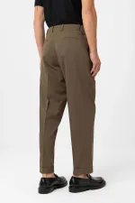 Antioch Khaki High Waist Straight Fit Men's Trousers