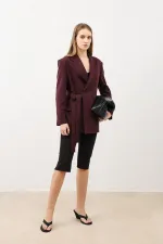 Blazer Antioch bordeaux ceinturé pour femme