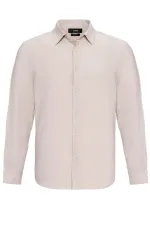 Antioch Beige Long-Sleeved Men's Shirt