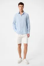 Antioch Blue Relax Fit Textured Men's Shirt