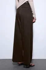 Antioch Açık Kahve Geniş Paça Kadın Pantolon