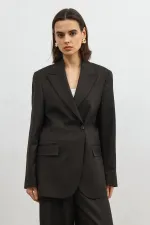 Antioch Coffee Double-Breasted Women's Blazer