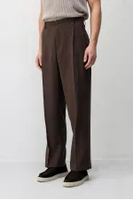 Pantalon pour homme en tissu modal couleur café Antioch