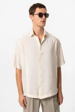 Antioch Taş Kısa Kollu Oversize Erkek Gömlek