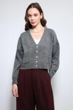 Gilet Antioch gris foncé en laine mélangée