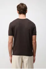 Antioch Coffee Textured Men's Knit T-Shirt