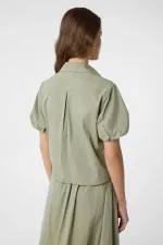 Chemise à manches ballon Antioch Green pour femmes