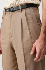 Antioch Vizon Keten Karışımlı Erkek Baggy Pantolon