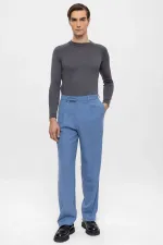 Antioch Blue High-Waisted Zip-Up Men's Trousers