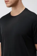 T-shirt texturé premium noir Antioch pour homme