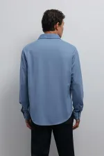 Antioch Bebe Mavi Relax Fit Erkek Gömlek