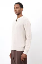 Antioch Taş Fermuarlı Erkek Triko Kazak