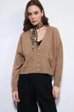 Antioch Camel Yün Karışımlı Hırka