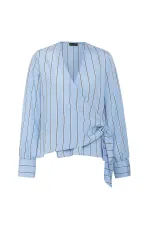 Antioch Blue Draped Kimono Women's Shirt