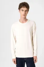 T-shirt basique Antioch Ecru coupe décontractée pour homme