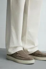 Antioch Vizon Dikişli Burunlu Süet Deri Makosen