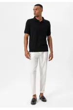 Antioch Siyah Slim Fit Polo Yaka Erkek T-Shirt