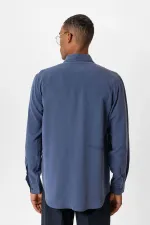 Antioch İndigo Teknik Regular Fit Erkek Gömlek