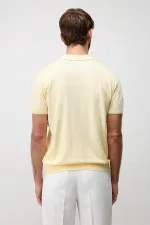 Antioch Sarı Comfort Slim Polo Yaka Erkek Triko T-Shirt