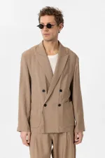 Antioch Vizon Relax Fit Diagonel İnce Erkek Blazer Ceket