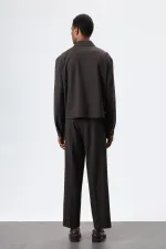 Antioch Açık Kahve Çizgili Mevsimlik Erkek Mont