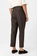 Pantalon homme Antioch Coffee plissé taille haute