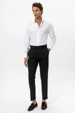 Antioch Black High Waist Regular Fit Men's Trousers
