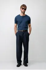Antioch Navy Relaxed Fit Men's Trousers