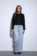 Antioch Black Soft Textured Women's Cardigan