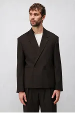 Antioch Koyu Kahve Relaxed Fit Erkek Blazer Ceket