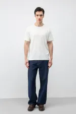 T-shirt homme Antioch Ecru coupe classique en tissu technique modal