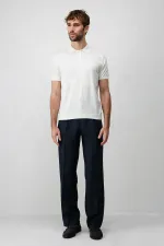 T-shirt à col polo slim confort écru pour homme Antioch