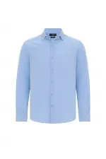 Antioch Bebe Blue Linen Blend Boys' Shirt