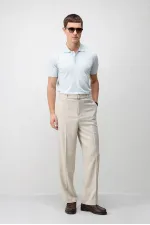 Antioch Bebe Mavi Comfort Slim Polo Yaka Erkek Triko T-Shirt