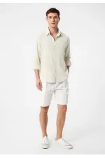 Antioch Stone Relax Fit Textured Men's Shirt