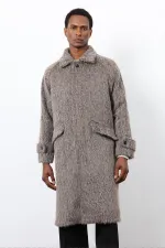 Antioch Coffee Faux Fur Men's Coat
