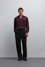 Antioch Black Relax Fit Baggy Pleated Men's Trousers