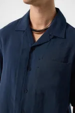Antioch Lacivert Modal Kumaş Erkek Gömlek